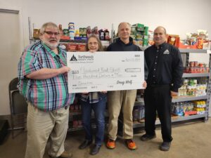 Northwoods Credit Union Floodwood, MN Food Shelf Donation 2024